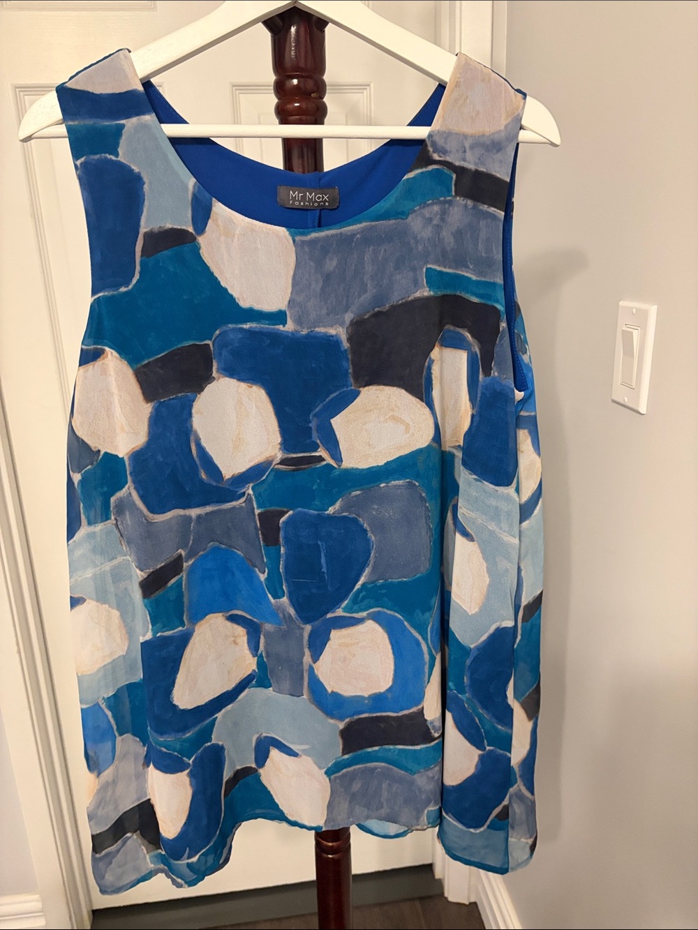 Blue Abstract Tank Top
